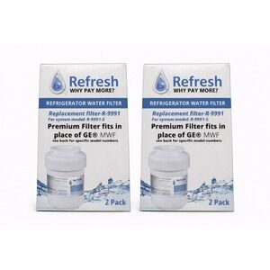 2 Pack Refresh R-9991 Refrigerator Water Filter Replacement GE MWF New‎